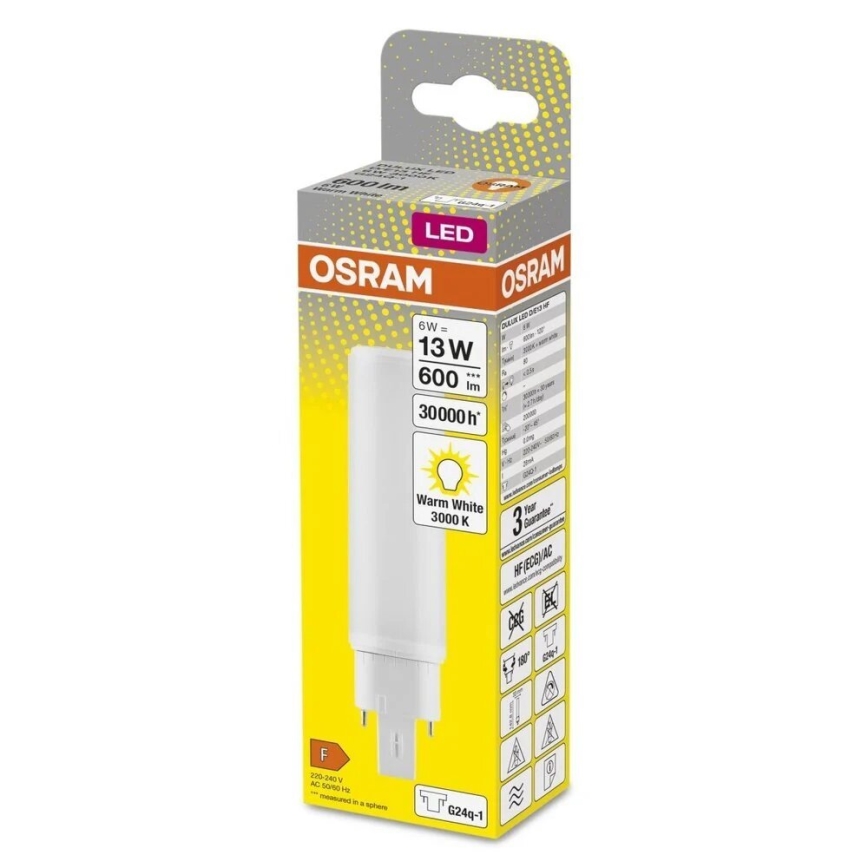 LED Sijalica G24q-1/6W/230V 3000K - Osram