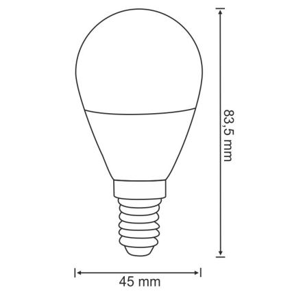 LED Sijalica G45 E14/3,5W/230V 3000K