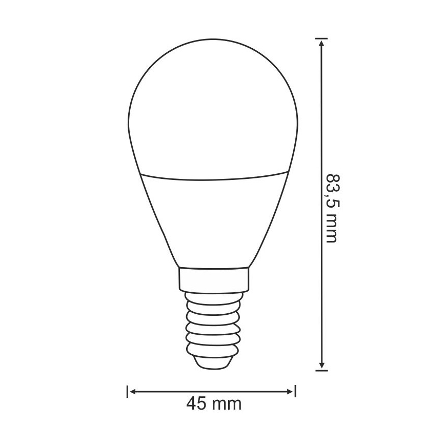 LED Sijalica G45 E14/3,5W/230V 3000K