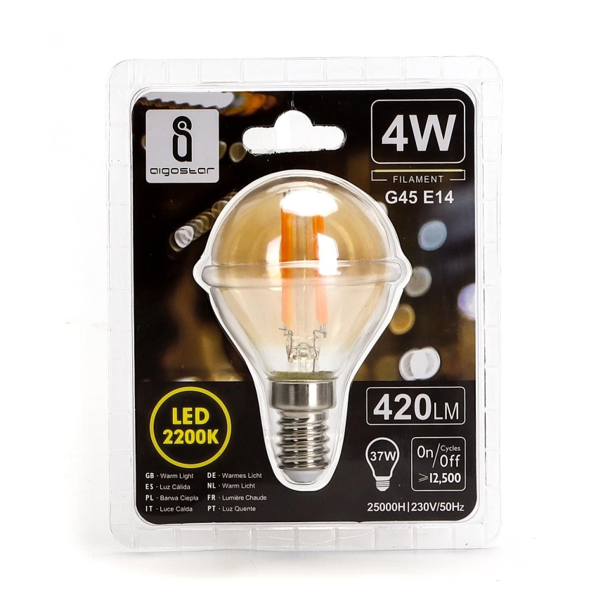 LED Sijalica G45 E14/4W/230V 2200K - Aigostar