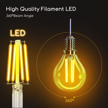 LED Sijalica G45 E14/4W/230V 2700K - Aigostar