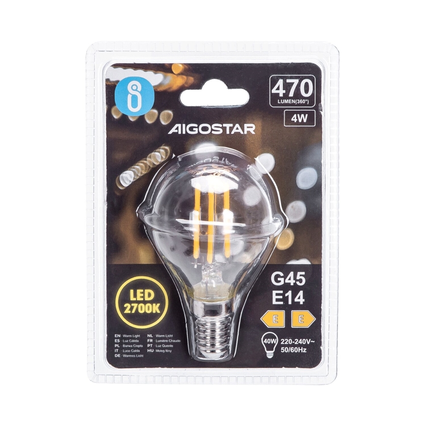 LED Sijalica G45 E14/4W/230V 2700K - Aigostar