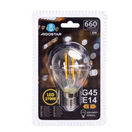 LED Sijalica G45 E14/6W/230V 2700K - Aigostar
