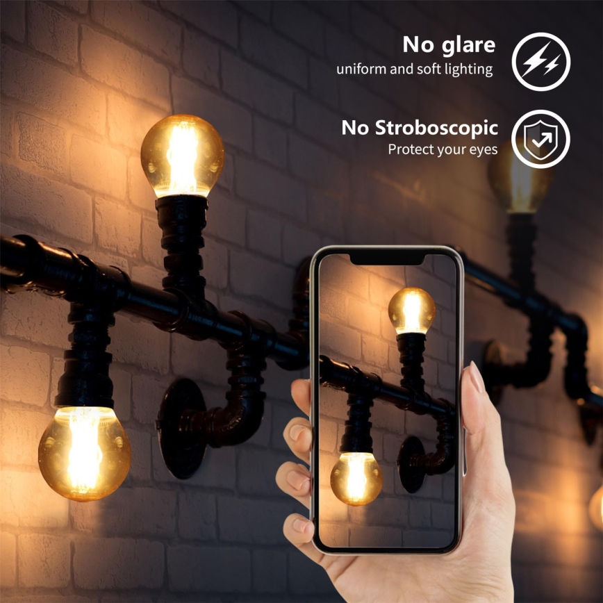 LED Sijalica G45 E27/4W/230V 2200K - Aigostar