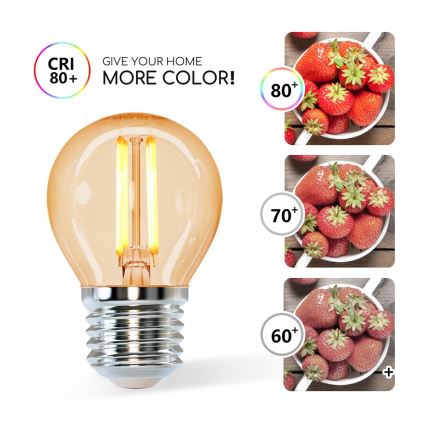 LED Sijalica G45 E27/4W/230V 2200K - Aigostar
