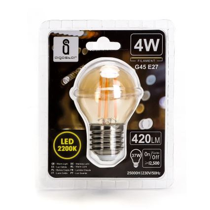 LED Sijalica G45 E27/4W/230V 2200K - Aigostar