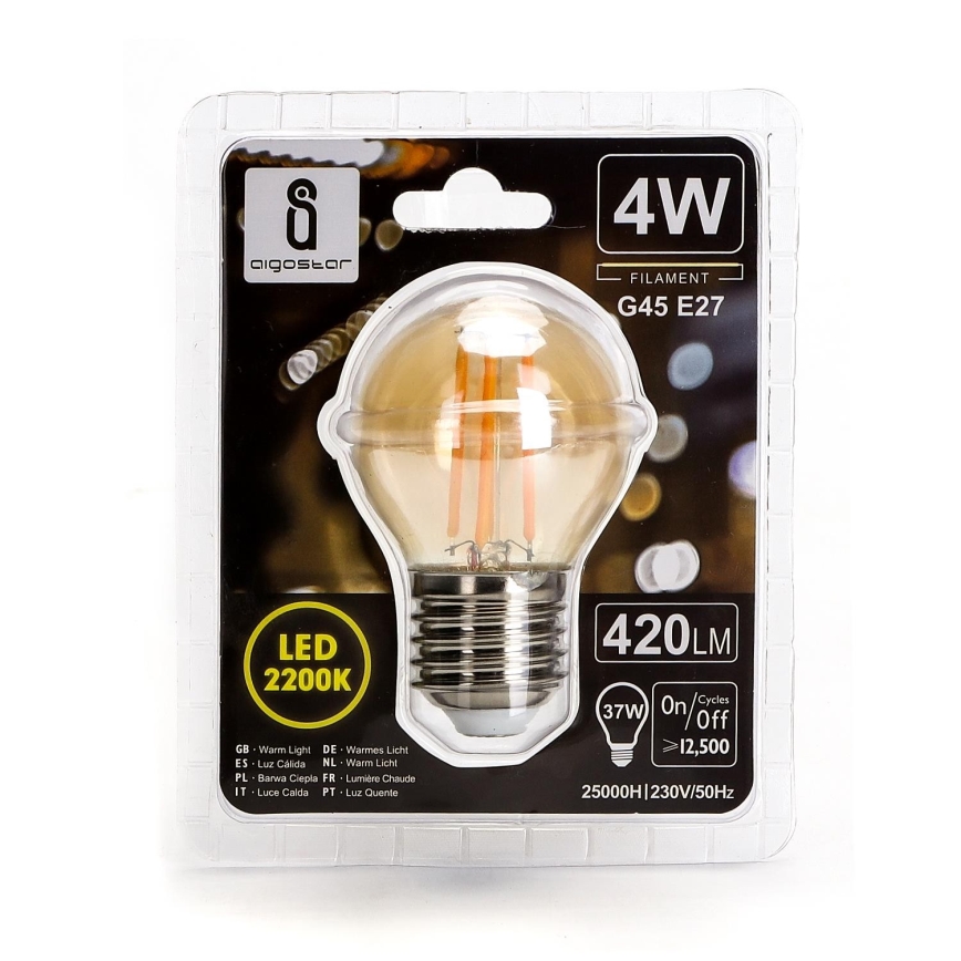 LED Sijalica G45 E27/4W/230V 2200K - Aigostar