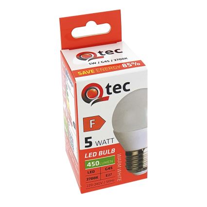 LED Sijalica G45 E27/5W/230V 2700K