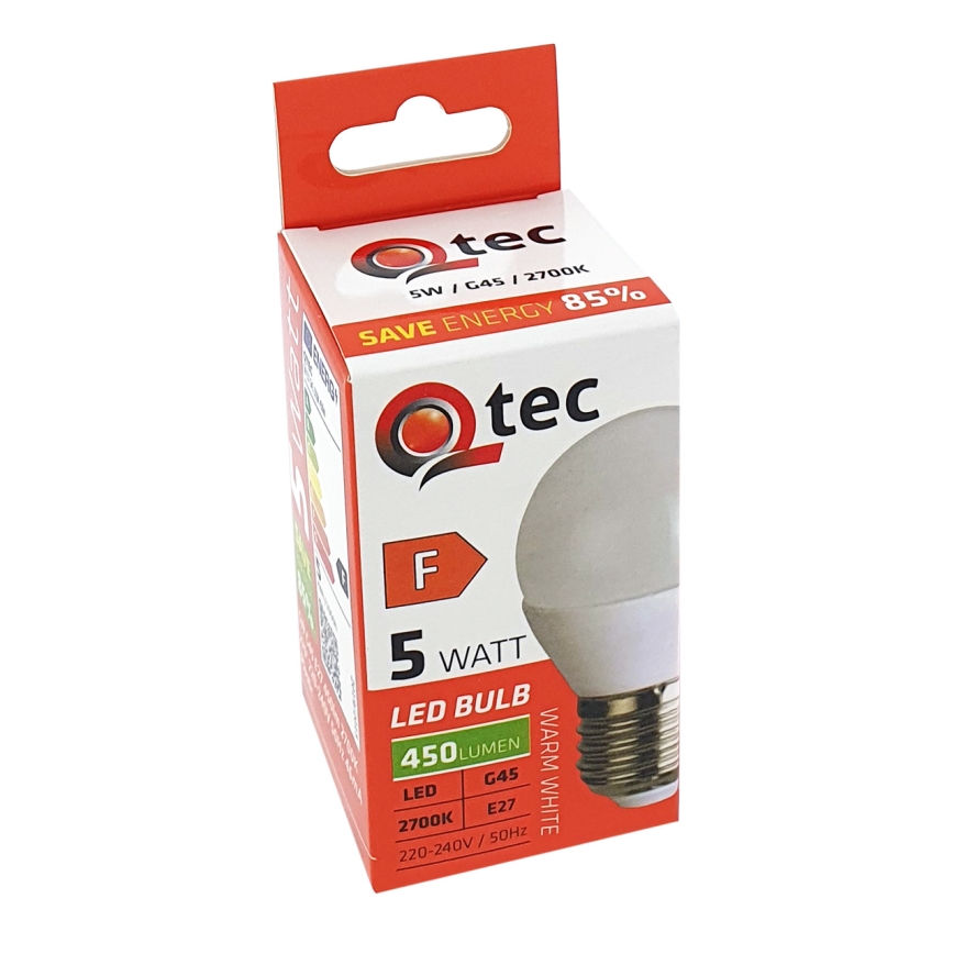 LED Sijalica G45 E27/5W/230V 2700K