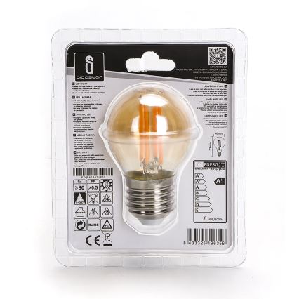 LED Sijalica G45 E27/6W/230V 2200K - Aigostar