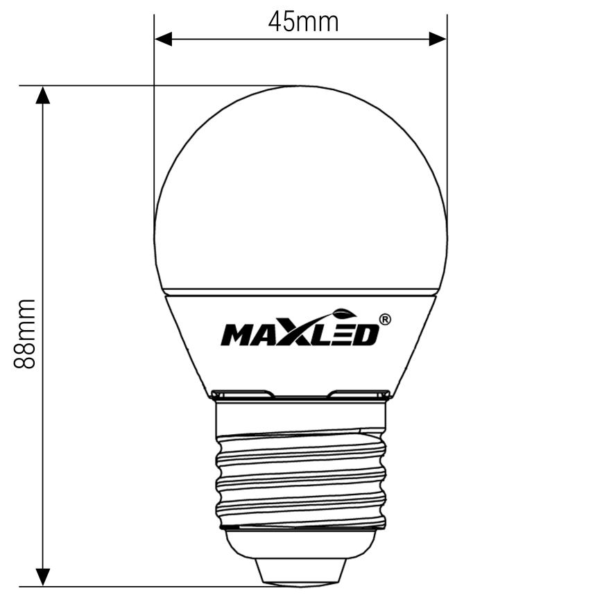 LED Sijalica G45 E27/8W/230V 4000K