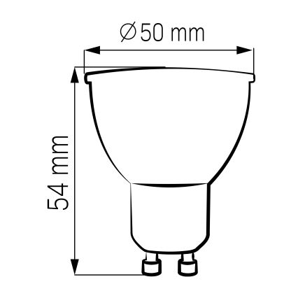 LED Sijalica GU10/4,5W/230V 4000K crno
