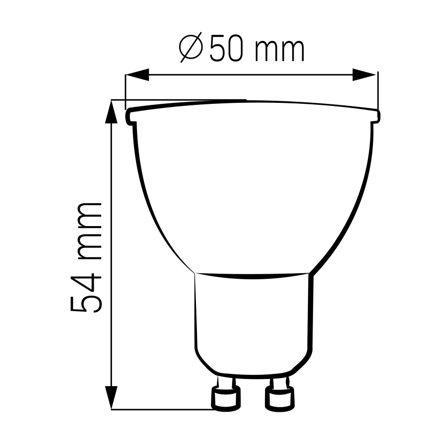 LED Sijalica GU10/4,5W/230V 4000K crno