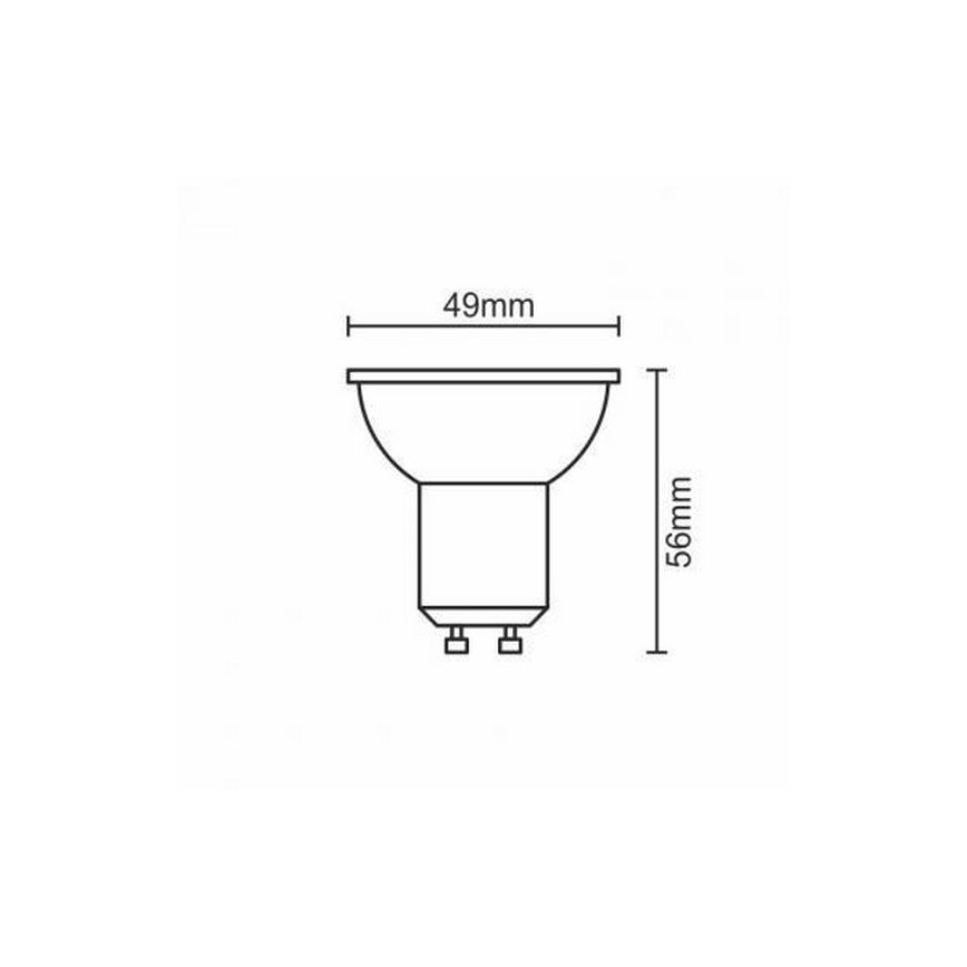 LED sijalica GU10/6W/230V 3000K crna