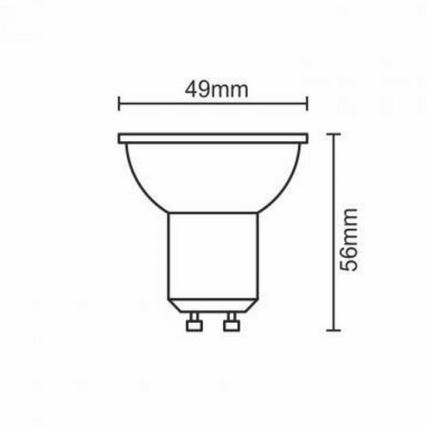 LED Sijalica GU10/6W/230V 3000K crno