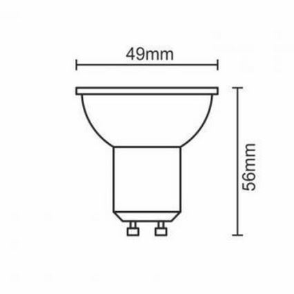 LED Sijalica GU10/6W/230V 4000K crno