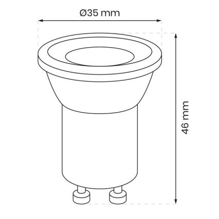 LED Sijalica GU10-MR11/3W/230V 3000K