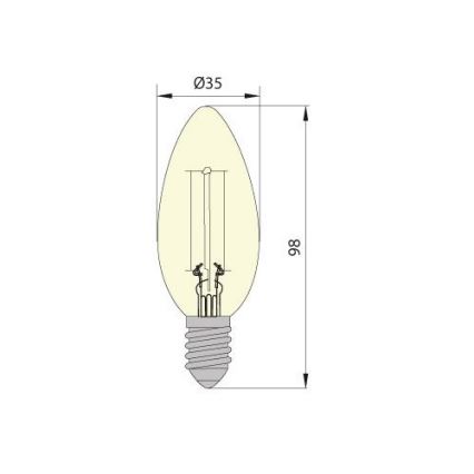 LED Sijalica LEDSTAR VINTAGE E14/5W/230V 4000K