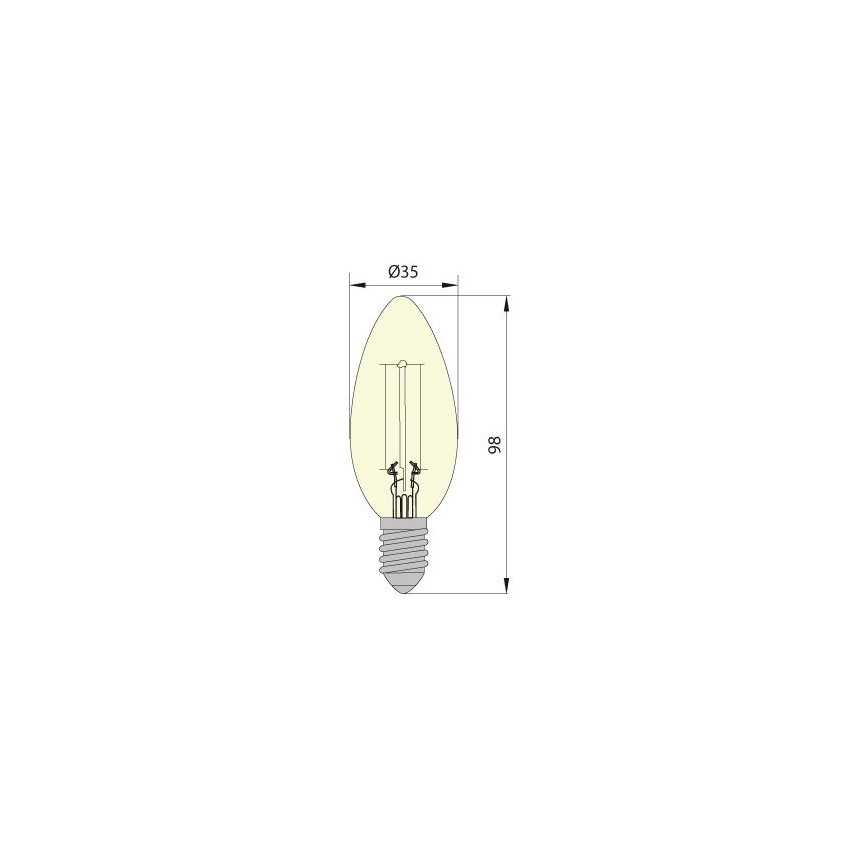 LED Sijalica LEDSTAR VINTAGE E14/5W/230V 4000K