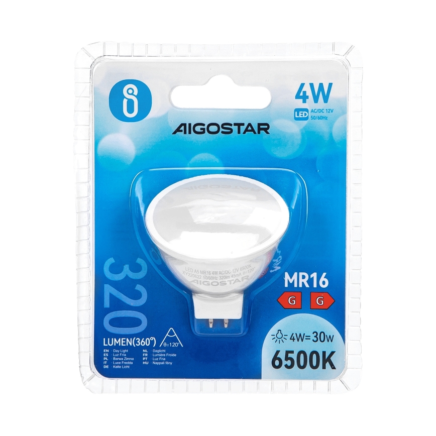 LED Sijalica MR16 GU5,3/4W/12V 6500K - Aigostar