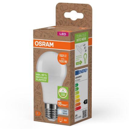 LED Sijalica od reciklirane plastike A100 E27/14W/230V 4000K - Osram