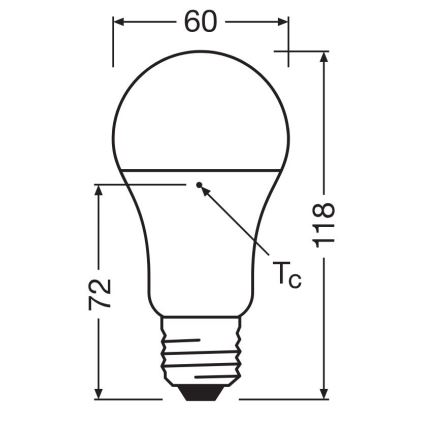 LED Sijalica od reciklirane plastike A100 E27/14W/230V 4000K - Osram