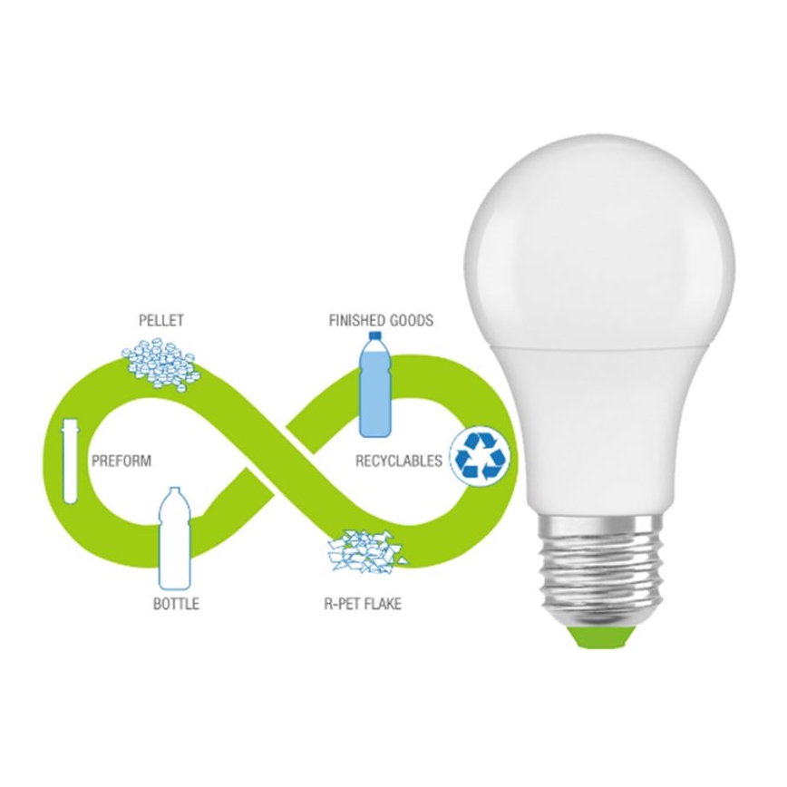 LED sijalica od reciklirane plastike E27/10W/230V 2700K - Ledvance