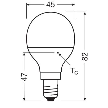 LED Sijalica P40 E14/4,9W/230V 2700K - Osram