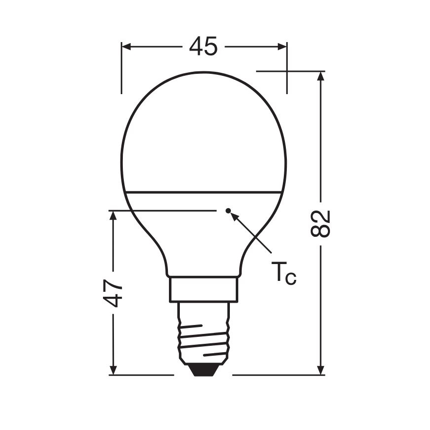 LED Sijalica P40 E14/4,9W/230V 2700K - Osram