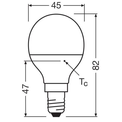 LED Sijalica P40 E14/4,9W/230V 4000K - Osram