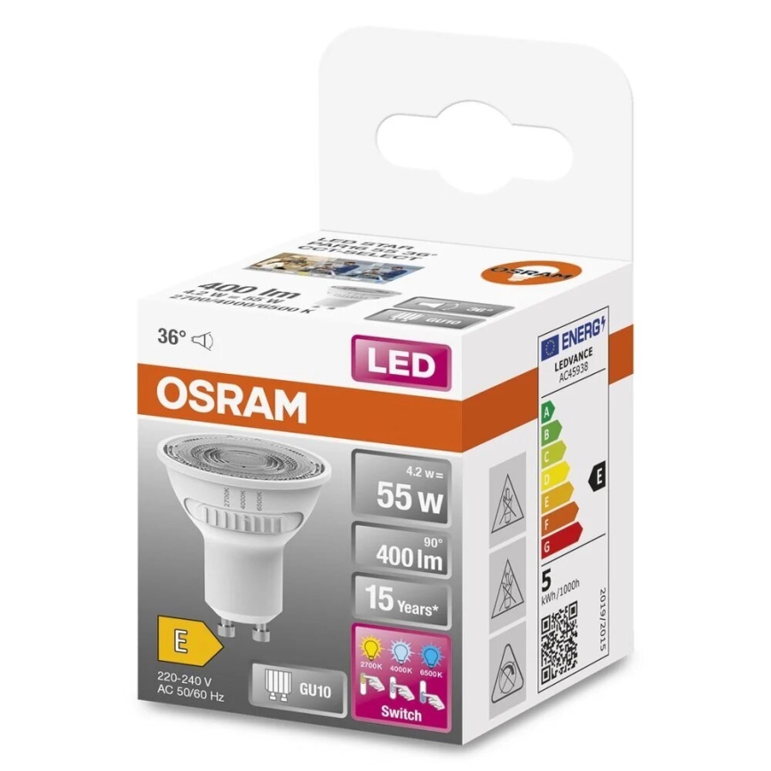LED Sijalica PAR16 GU10/4,2W/230V 2700/4000/6500K 36° - Osram