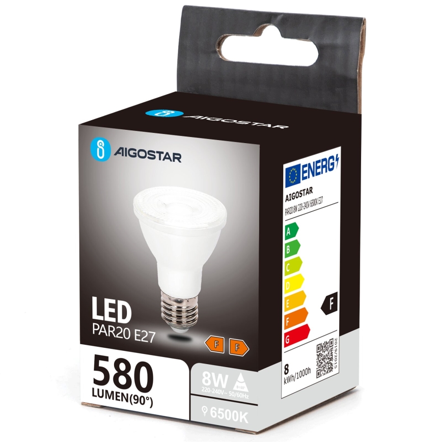 LED Sijalica PAR20 E27/8W/230V 6500K - Aigostar