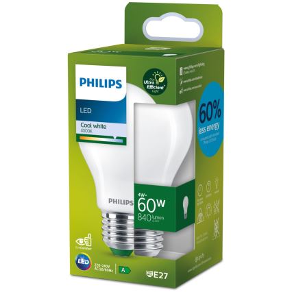LED Sijalica Philips A60 E27/4W/230V 4000K