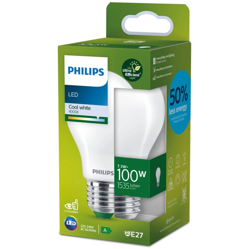 LED Sijalica Philips A60 E27/7,3W/230V 4000K