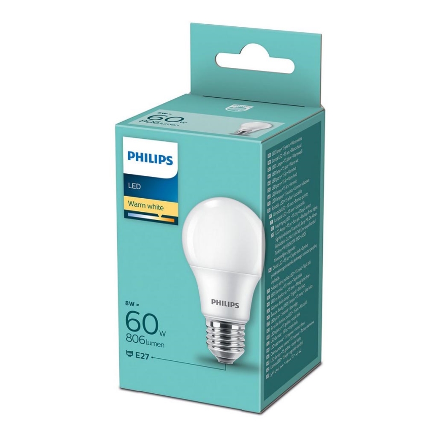 LED Sijalica Philips A60 E27/8W/230V 2700K