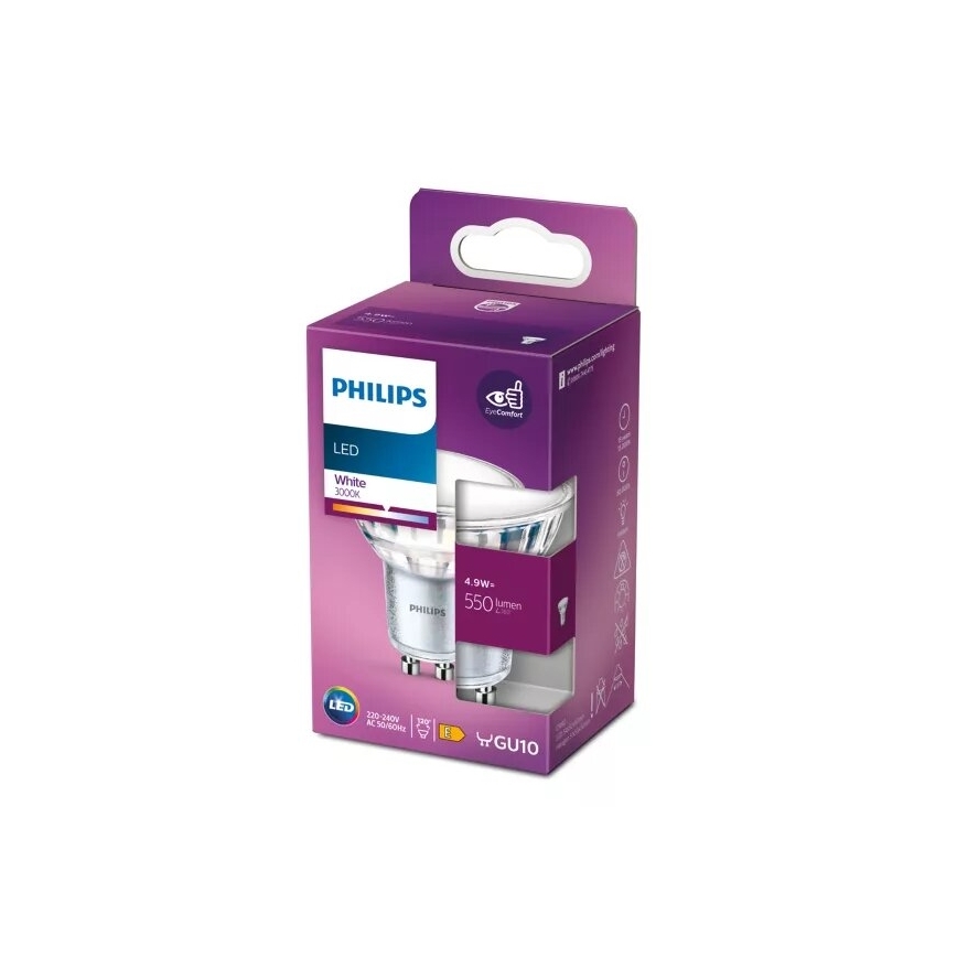LED Sijalica Philips PAR16 GU10/4,9W/230V 3000K