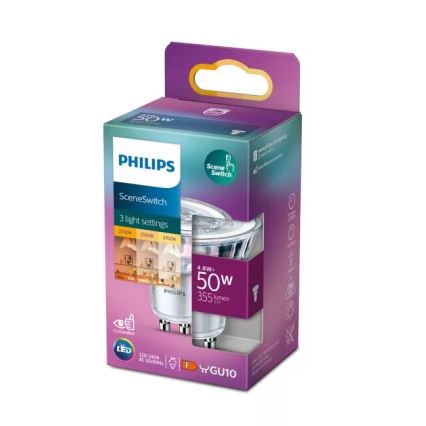 LED Sijalica Philips SCENE SWITCH PAR16 GU10/4,8W/230V 2200/2500/2700K