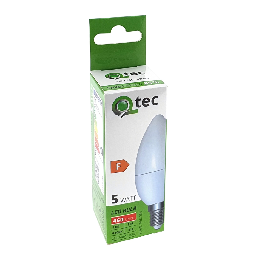 LED Sijalica Qtec C35 E14/5W/230V 4200K