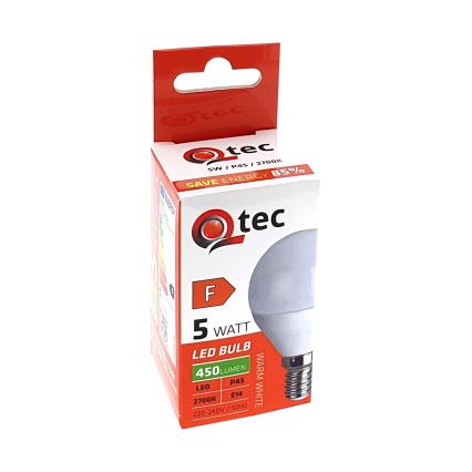 LED Sijalica Qtec P45 E14/5W/230V 2700K