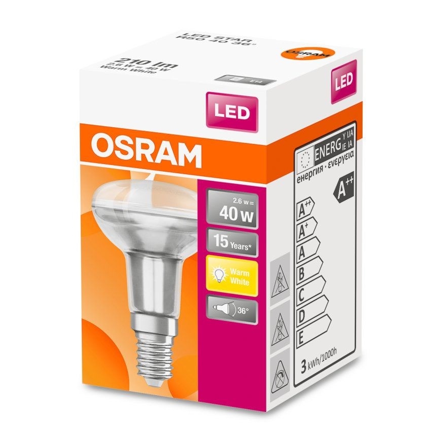 LED Sijalica R50 E14/2,6W/230V 2700K - Osram
