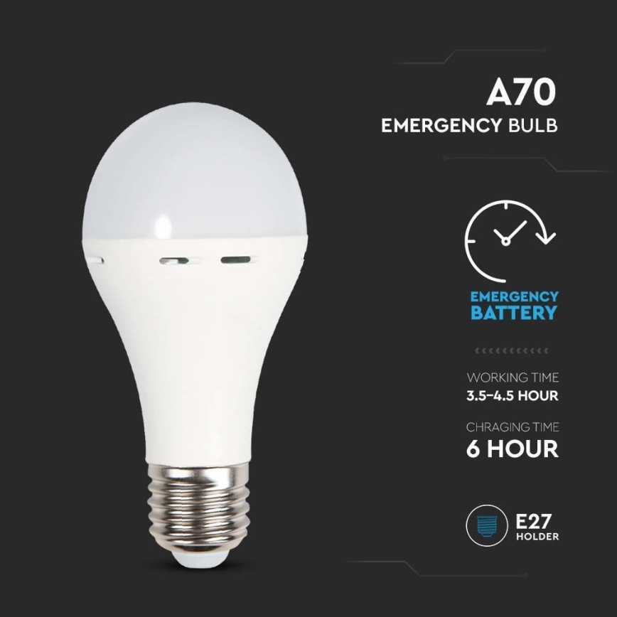 LED Sijalica sa modom za hitne slučajeve A70 E27/9W/230V 4000K