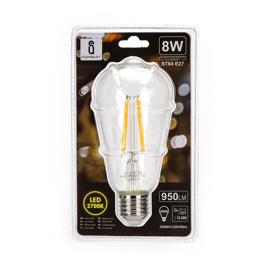 LED Sijalica ST64 E27/8W/230V 2700K - Aigostar