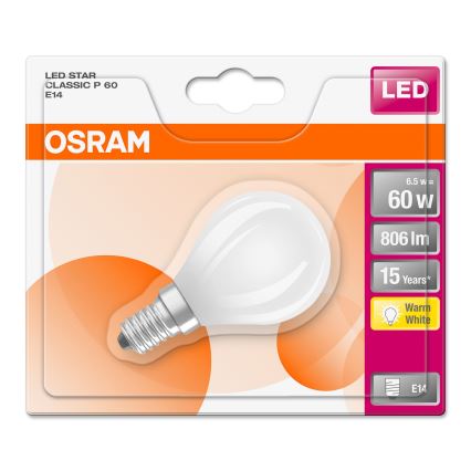 LED Sijalica STAR E14/6,5W/230V 2700K - Osram
