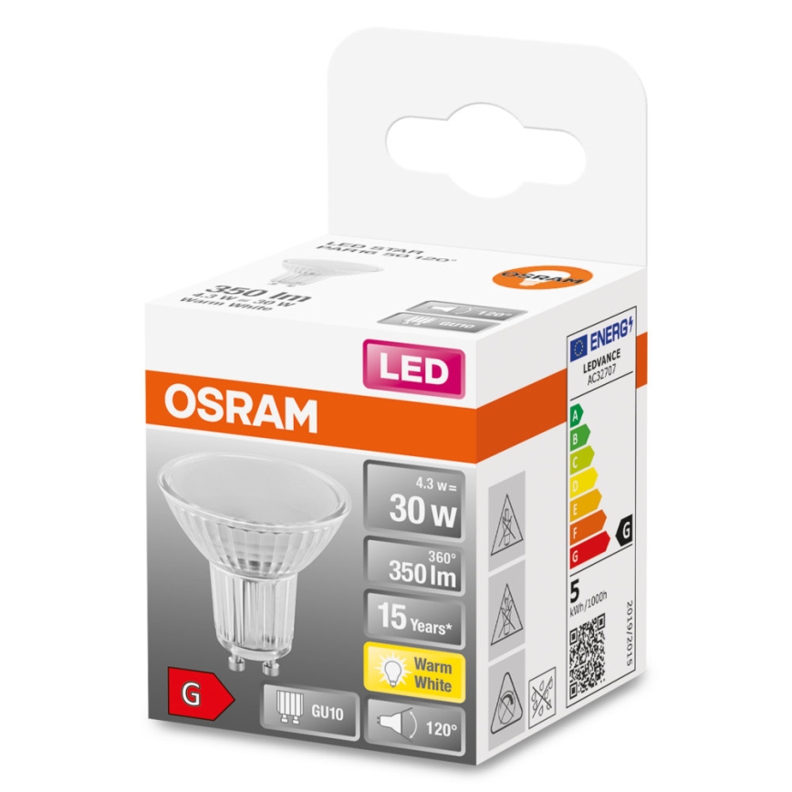 LED Sijalica STAR PAR16 GU10/4,3W/230V 2700K 120° - Osram