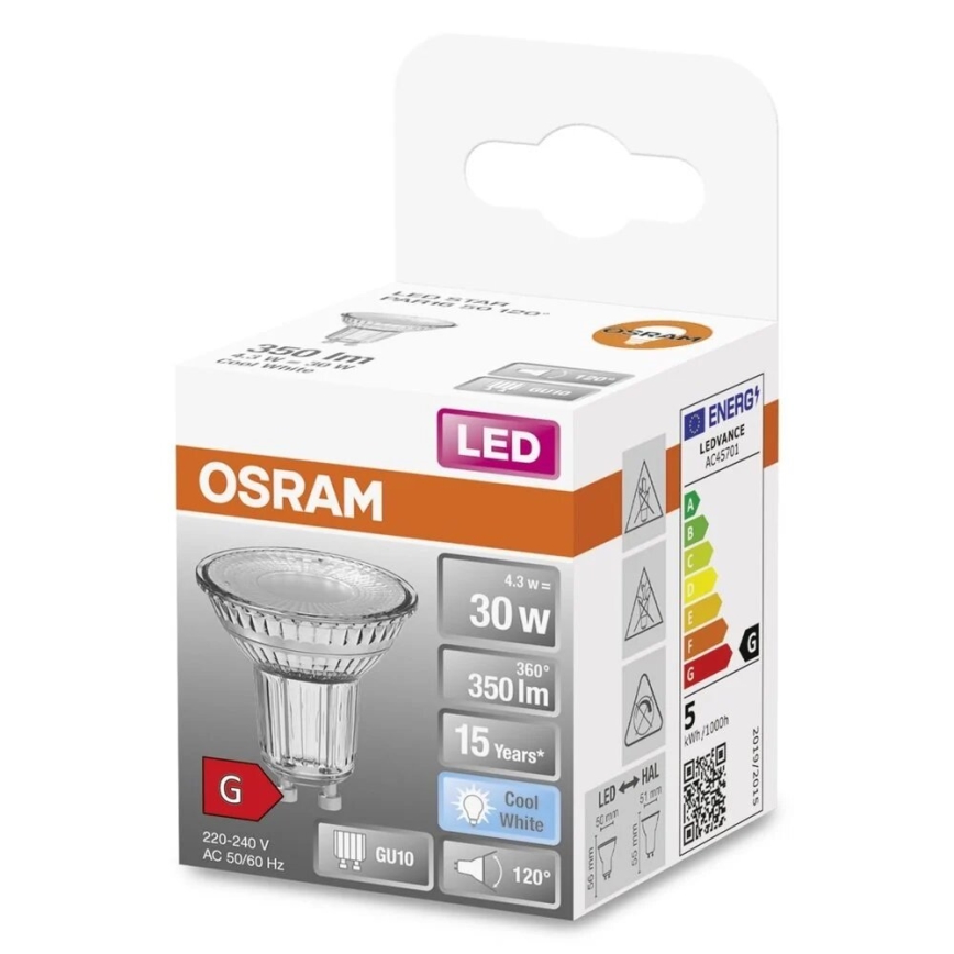 LED Sijalica STAR PAR16 GU10/4,3W/230V 4000K 120° - Osram
