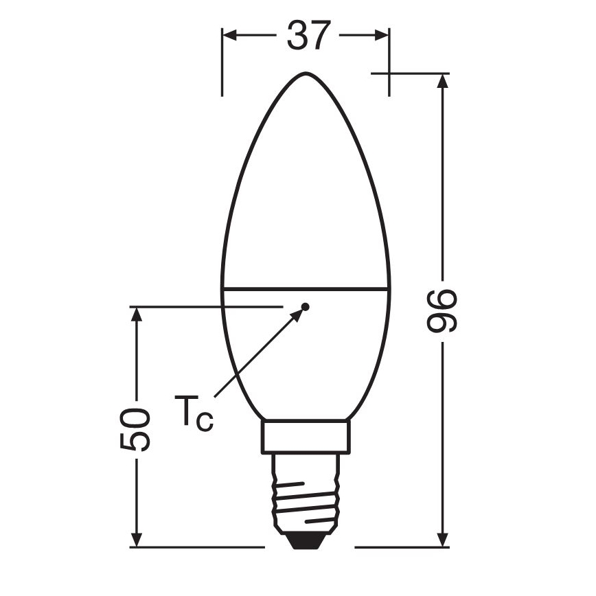 LED Sijalica VALUE B40 E14/4,9W/230V 6500K - Osram