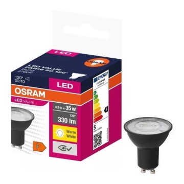 LED Sijalica VALUE PAR16 GU10/4,5W/230V 2700K 120° crno - Ledvance