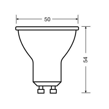 LED Sijalica VALUE PAR16 GU10/4,5W/230V 4000K 36° bela - Osram