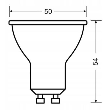 LED Sijalica VALUE PAR16 GU10/6,9W/230V 2700K 120° crno - Ledvance