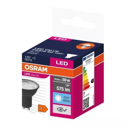 LED Sijalica VALUE PAR16 GU10/6,9W/230V 4000K 120° crno - Ledvance